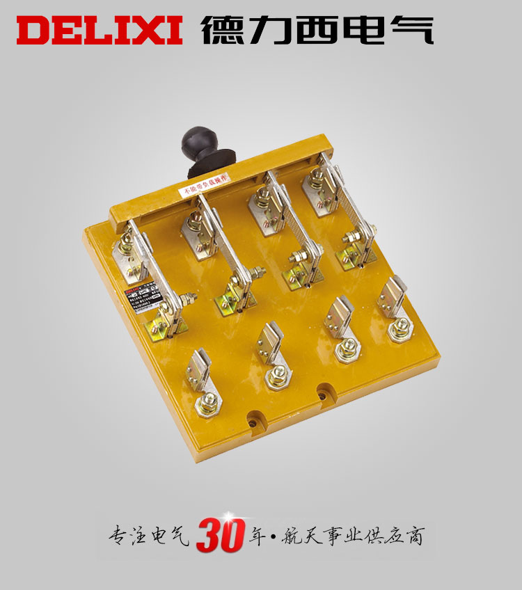 德力西HS11四极双投闸刀不带罩 额定电流200A/400A 德力西4极双投刀开关 手动操作双电源切换开关 订单产品